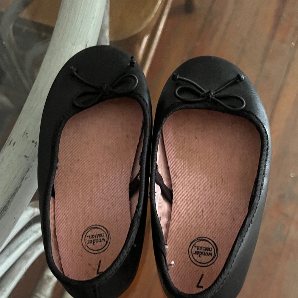 Wonder Nation Black Kids Dress Shoes